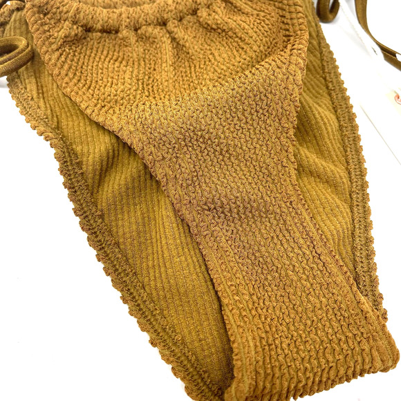 Good American Always Fits Tiny Ties Bottom Bronze Size 1/2 Small Medium - Picture 10 of 12